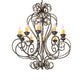 Meyda Lighting Fernando 42" 10-Light French Bronze Chandelier With Ivory Faux Candlelight