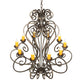 Meyda Lighting Fernando 42" 10-Light French Bronze Chandelier With Ivory Faux Candlelight
