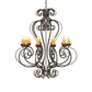 Meyda Lighting Fernando 42" 10-Light French Bronze Chandelier With Ivory Faux Candlelight