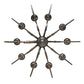 Meyda Lighting Fernando 42" 10-Light French Bronze Chandelier With Ivory Faux Candlelight