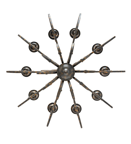 Meyda Lighting Fernando 42" 10-Light French Bronze Chandelier With Ivory Faux Candlelight