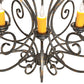 Meyda Lighting Fernando 42" 10-Light French Bronze Chandelier With Ivory Faux Candlelight