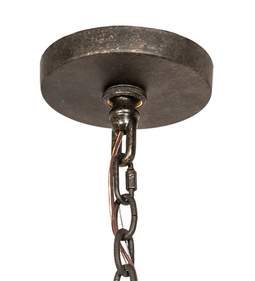 Meyda Lighting Fernando 42" 10-Light Golden Bronze Chandelier With Amber Faux Candlelight