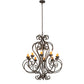 Meyda Lighting Fernando 42" 10-Light Golden Bronze Chandelier With Amber Faux Candlelight