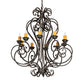 Meyda Lighting Fernando 42" 10-Light Golden Bronze Chandelier With Amber Faux Candlelight
