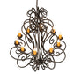 Meyda Lighting Fernando 42" 10-Light Golden Bronze Chandelier With Amber Faux Candlelight