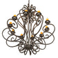 Meyda Lighting Fernando 42" 10-Light Golden Bronze Chandelier With Amber Faux Candlelight