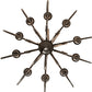 Meyda Lighting Fernando 42" 10-Light Golden Bronze Chandelier With Amber Faux Candlelight