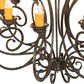 Meyda Lighting Fernando 42" 10-Light Golden Bronze Chandelier With Amber Faux Candlelight