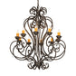 Meyda Lighting Fernando 42" 10-Light Golden Bronze Chandelier With Amber Faux Candlelight