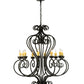 Meyda Lighting Fernando 42" 10-Light Timeless Bronze Chandelier With Ivory Faux Candlelight