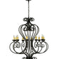 Meyda Lighting Fernando 42" 10-Light Timeless Bronze Chandelier With Ivory Faux Candlelight