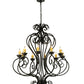 Meyda Lighting Fernando 42" 10-Light Timeless Bronze Chandelier With Ivory Faux Candlelight