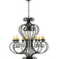 Meyda Lighting Fernando 42" 10-Light Timeless Bronze Chandelier With Ivory Faux Candlelight