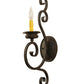 Meyda Lighting Fernando 5" Coffee Bean Wall Sconce With Amber Faux Candlelight