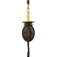 Meyda Lighting Fernando 5" Coffee Bean Wall Sconce With Amber Faux Candlelight
