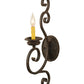 Meyda Lighting Fernando 5" Coffee Bean Wall Sconce With Amber Faux Candlelight
