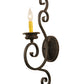 Meyda Lighting Fernando 5" Coffee Bean Wall Sconce With Amber Faux Candlelight