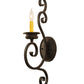Meyda Lighting Fernando 5" Coffee Bean Wall Sconce With Amber Faux Candlelight