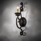 Meyda Lighting Fernando 5" Gilded Tobacco Wall Sconce With White Pleated Textrene Shade