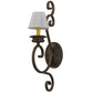 Meyda Lighting Fernando 5" Gilded Tobacco Wall Sconce With White Pleated Textrene Shade