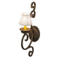 Meyda Lighting Fernando 5" Gilded Tobacco Wall Sconce With White Pleated Textrene Shade