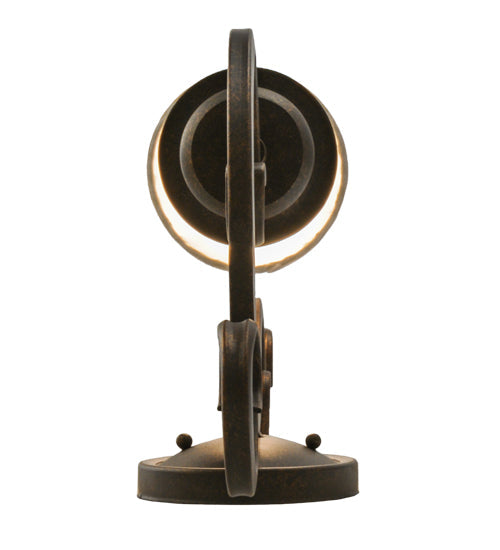 Meyda Lighting Fernando 5" Gilded Tobacco Wall Sconce With White Pleated Textrene Shade