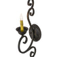 Meyda Lighting Fernando 5" Golden Bronze Wall Sconce With Ivory Faux Candlelight