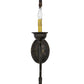 Meyda Lighting Fernando 5" Golden Bronze Wall Sconce With Ivory Faux Candlelight