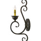 Meyda Lighting Fernando 5" Golden Bronze Wall Sconce With Ivory Faux Candlelight