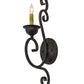 Meyda Lighting Fernando 5" Golden Bronze Wall Sconce With Ivory Faux Candlelight