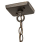 Meyda Lighting Ferro 14" Petzite Pendant Light With Silver Mica Shade Glass