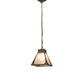 Meyda Lighting Ferro 14" Petzite Pendant Light With Silver Mica Shade Glass