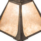 Meyda Lighting Ferro 14" Petzite Pendant Light With Silver Mica Shade Glass