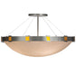 Meyda Lighting Festiva 42" 4-Light Brushed Nickel Semi-flush Mount Ceiling Light With Fleshtone Idalight Shade