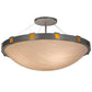 Meyda Lighting Festiva 42" 4-Light Brushed Nickel Semi-flush Mount Ceiling Light With Fleshtone Idalight Shade