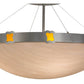 Meyda Lighting Festiva 42" 4-Light Brushed Nickel Semi-flush Mount Ceiling Light With Fleshtone Idalight Shade