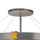Meyda Lighting Festiva 42" 4-Light Brushed Nickel Semi-flush Mount Ceiling Light With Fleshtone Idalight Shade