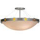 Meyda Lighting Festiva 42" 4-Light Brushed Nickel Semi-flush Mount Ceiling Light With Fleshtone Idalight Shade