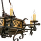 Meyda Lighting Filomena 48" 8-Light Blackwash & Gold Accent Chandelier With Ivory Faux Candlelight