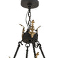 Meyda Lighting Filomena 48" 8-Light Blackwash and Gold Accents Chandelier With Ivory Faux Candlelight
