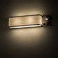 Meyda Lighting Finley 24" 3-Light Brushed Nickel Wall Sconce With Beige & White Statuario Idalight Shade