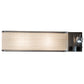 Meyda Lighting Finley 24" 3-Light Brushed Nickel Wall Sconce With Beige & White Statuario Idalight Shade