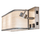 Meyda Lighting Finley 24" 3-Light Brushed Nickel Wall Sconce With Beige & White Statuario Idalight Shade