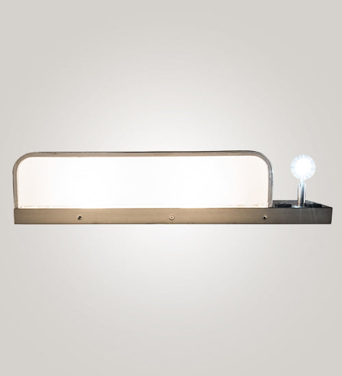 Meyda Lighting Finley 24" 3-Light Brushed Nickel Wall Sconce With Beige & White Statuario Idalight Shade
