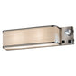 Meyda Lighting Finley 24" 3-Light Brushed Nickel Wall Sconce With Beige & White Statuario Idalight Shade