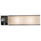 Meyda Lighting Finley 24" 3-Light Nickel Wall Sconce With Beige Textrene & White Statuario Idalight Shade