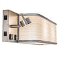 Meyda Lighting Finley 24" 3-Light Nickel Wall Sconce With Beige Textrene & White Statuario Idalight Shade