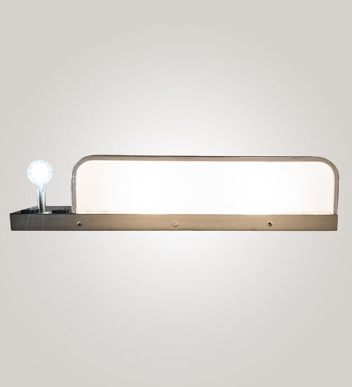 Meyda Lighting Finley 24" 3-Light Nickel Wall Sconce With Beige Textrene & White Statuario Idalight Shade