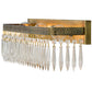 Meyda Lighting Finnimore 20" 3-Light Antique Brass Vanity Light With Clear Crystal Shade